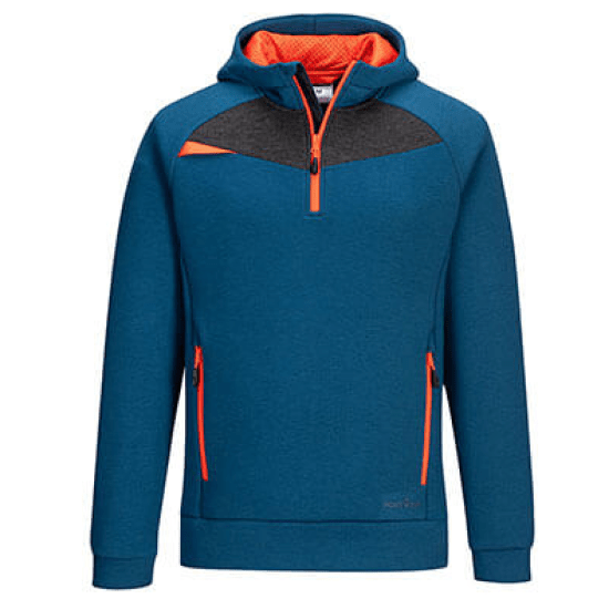 Portwest DX4 Quarter Zip Hoodie #colour_metro-blue