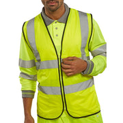 Beeswift Hi Viz Waistcoat Zip Fastened Saturn Yellow