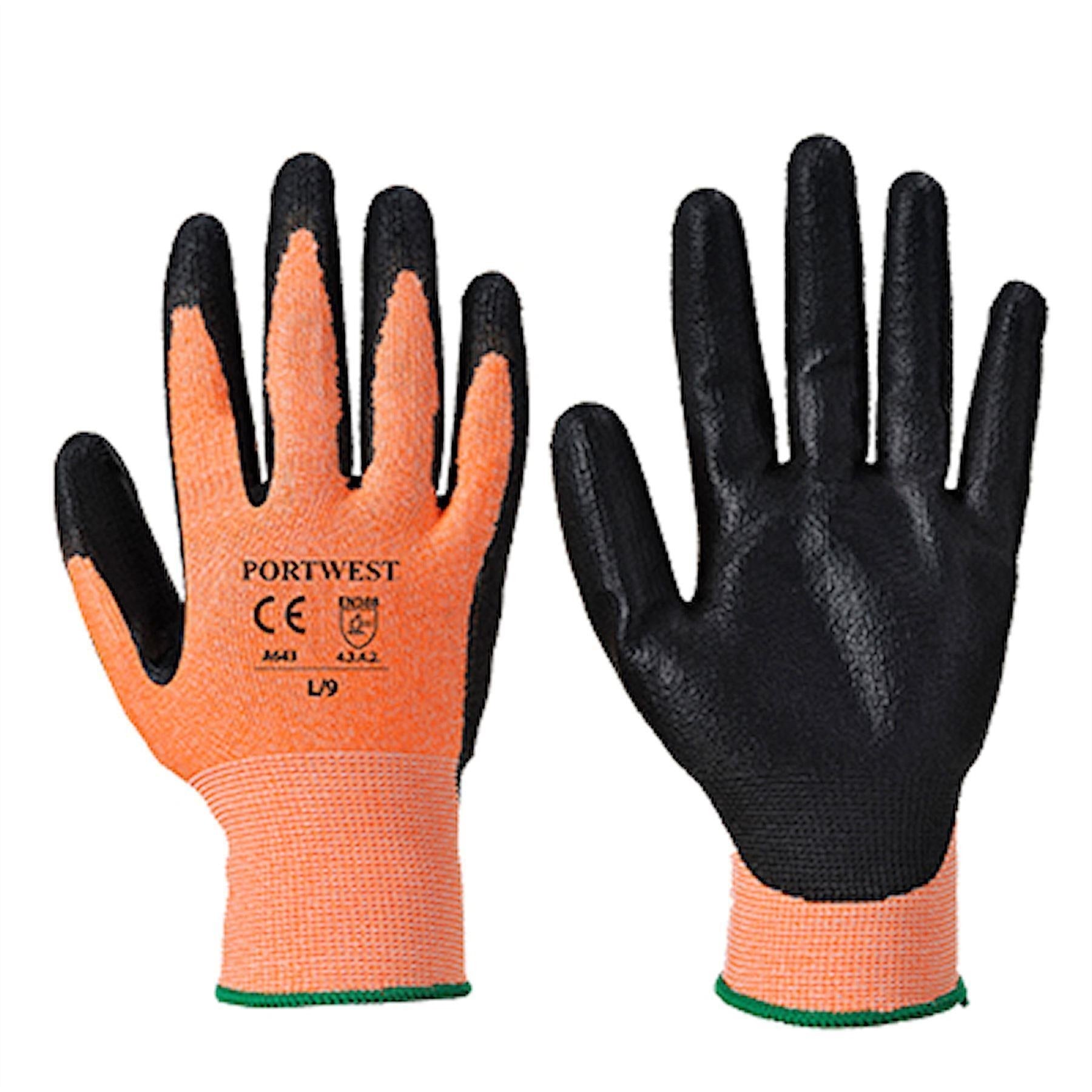 Amber Cut Glove Nitrile Foam