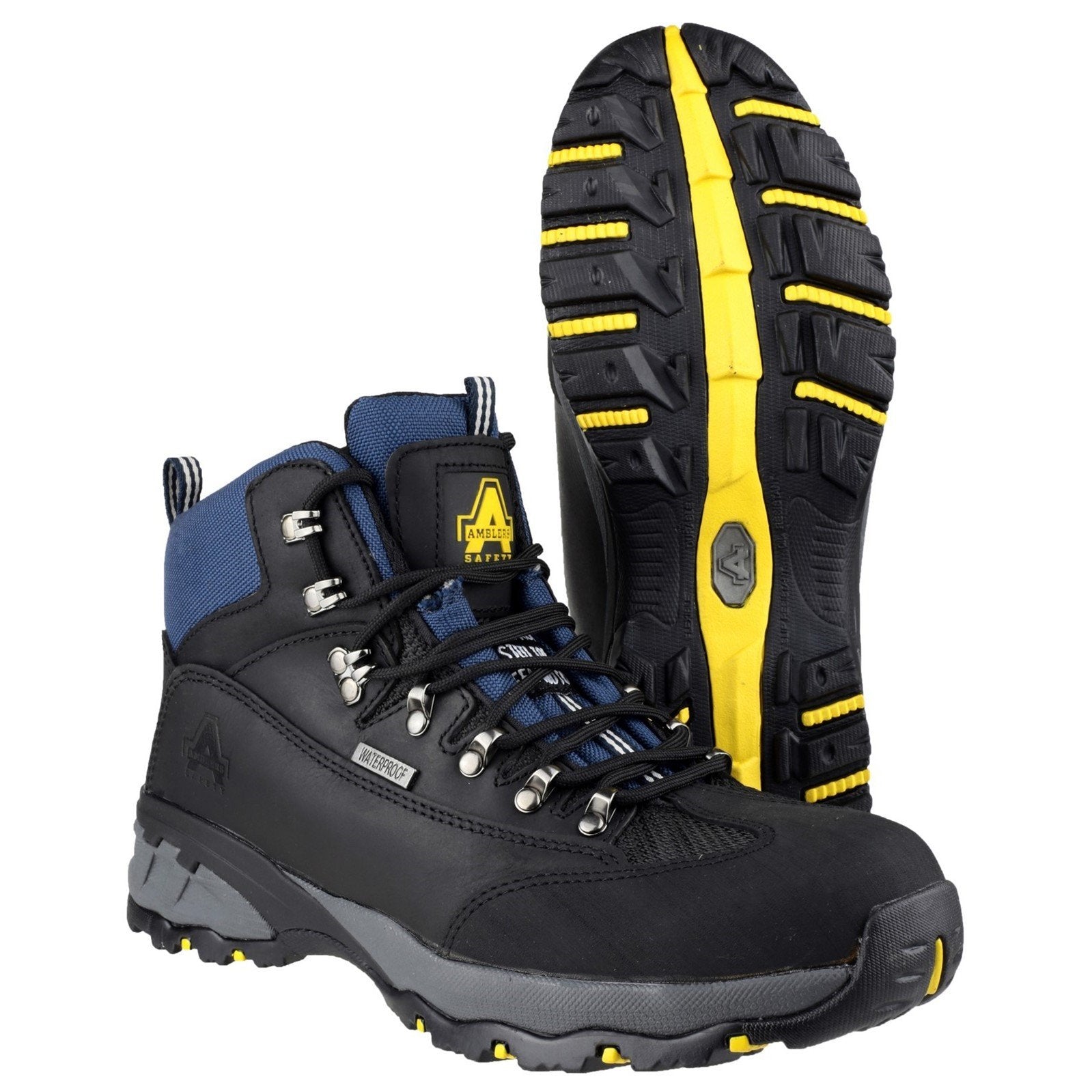 Amblers Safety Blue Waterproof Lace Up Hiker Safety Boots